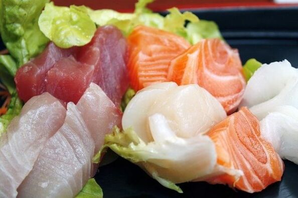 meso in ribe za japonsko prehrano